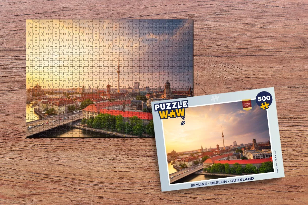 PuzzleWow Skyline Berlijn Legpuzzel 500 Stuks - Multicolor