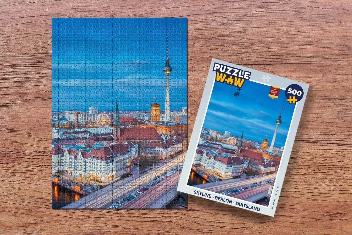 PuzzleWow Skyline Berlijn Legpuzzel 500 Stuks - Multicolor