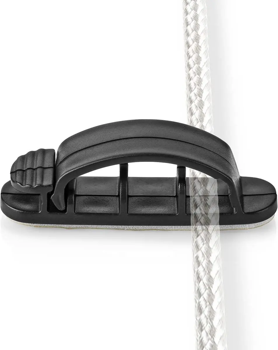Nedis Kabelclip Vergrendeld 3 Stuks - 3 Sleuven - 7.5mm - Zwart - afbeelding 3 van 6