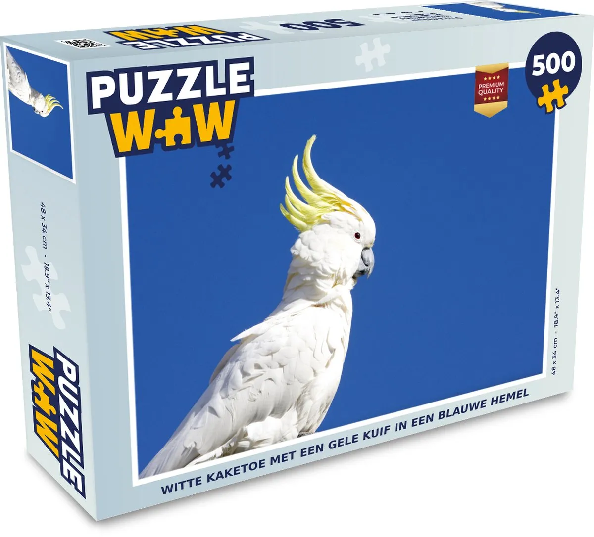 PuzzleWow Witte Kaketoe Legpuzzel 500 Stuks