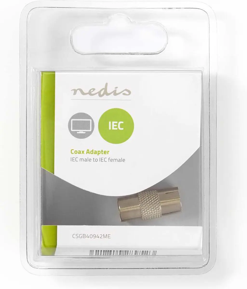 Nedis IEC Coax Adapter 75 Ohm - Zilver - afbeelding 6 van 6