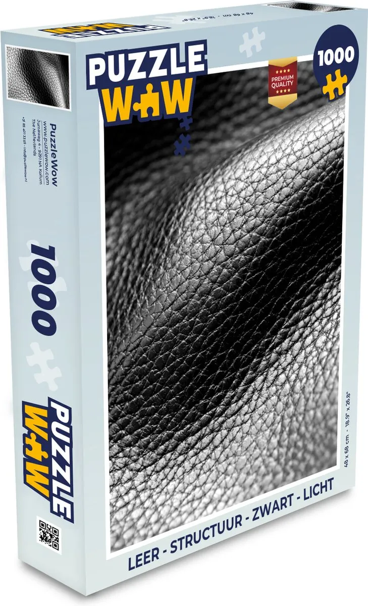 PuzzleWow Leer Structuur Puzzel 1000 Stuks - Multicolor