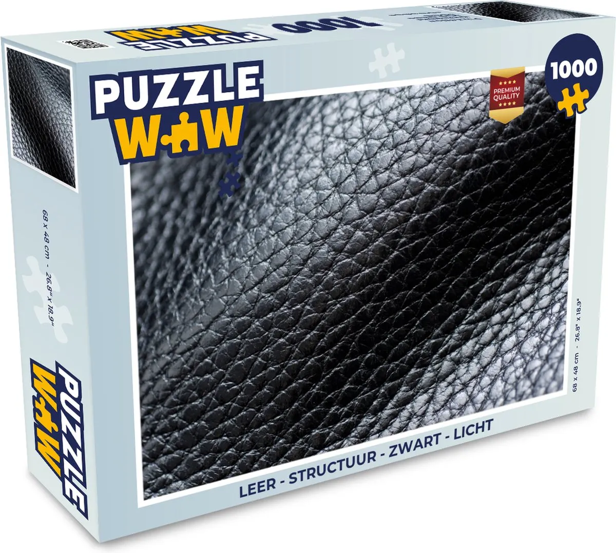 PuzzleWow Leer Structuur Puzzel 1000 Stuks - Multicolor
