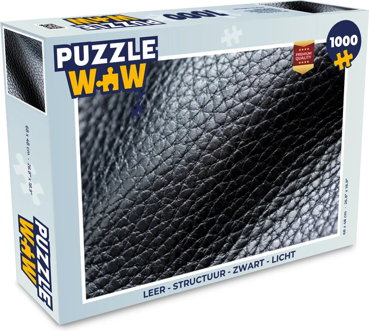 PuzzleWow Leer Structuur Puzzel 1000 Stuks - Multicolor