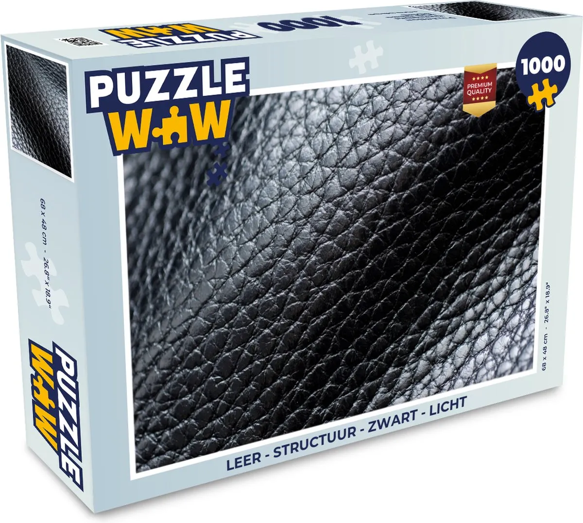 PuzzleWow Leer Structuur Puzzel 1000 Stuks - Multicolor