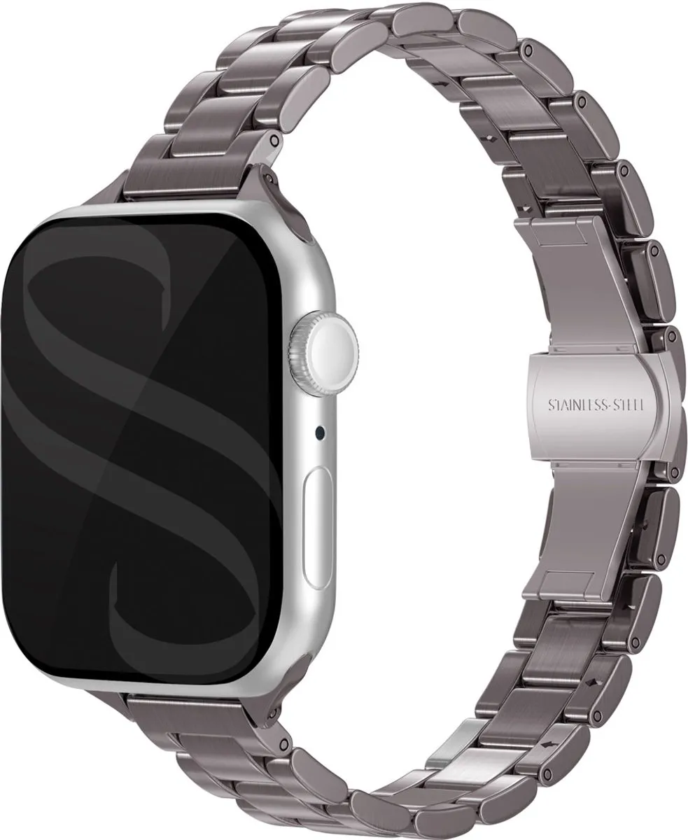 Selencia Slim Steel Schakelbandje Apple Watch 38-42mm - Zilver