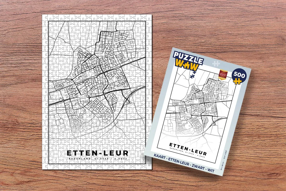 PuzzleWow Legpuzzel 500 Stuks - Etten-Leur - Multicolor