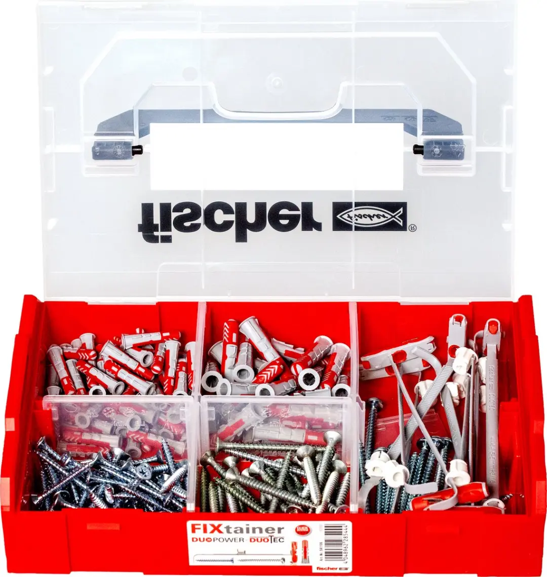 Fischer FixTainer DuoPower/DuoTec Pluggen met Schroeven - 180 Stuks