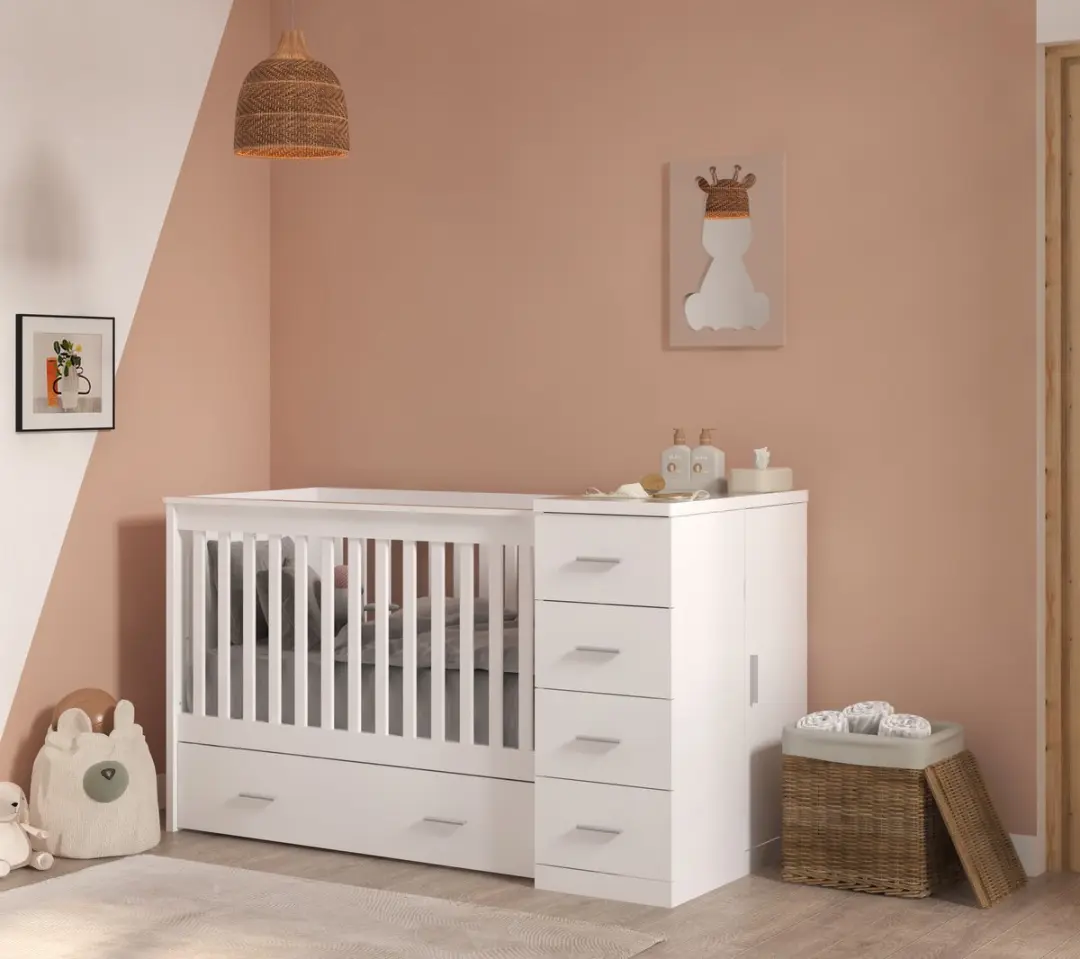 Born Lucky ® Combi Ledikant Memphis Wit