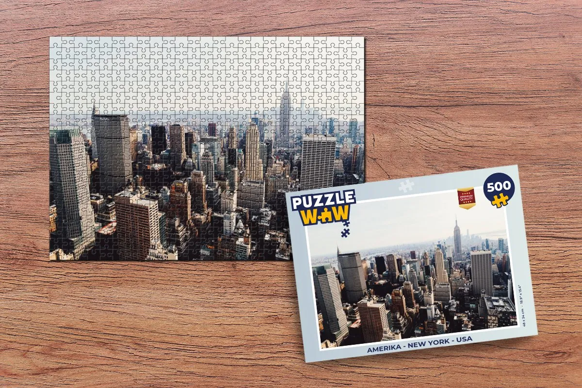 PuzzleWow Amerika Legpuzzel 500 Stuks - Multicolor