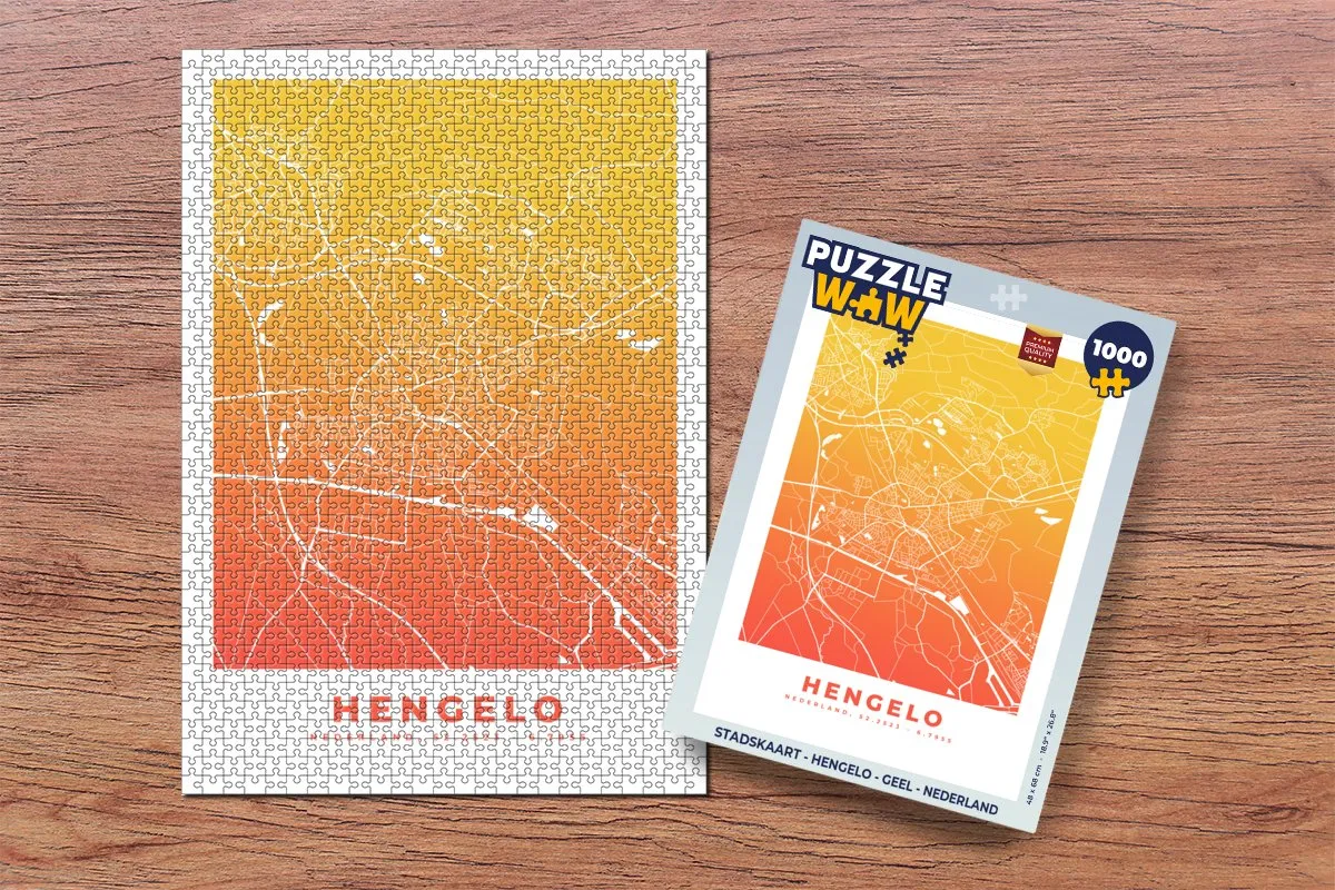 PuzzleWow Hengelo Legpuzzel 1000 Stuks - Multicolor