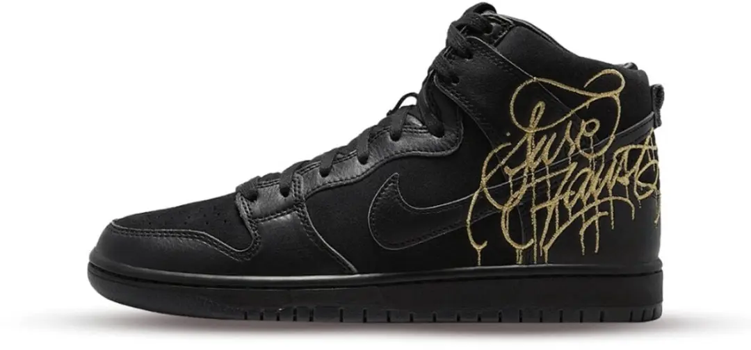 FAUST x Nike SB Dunk High 'Black and Metallic Gold'