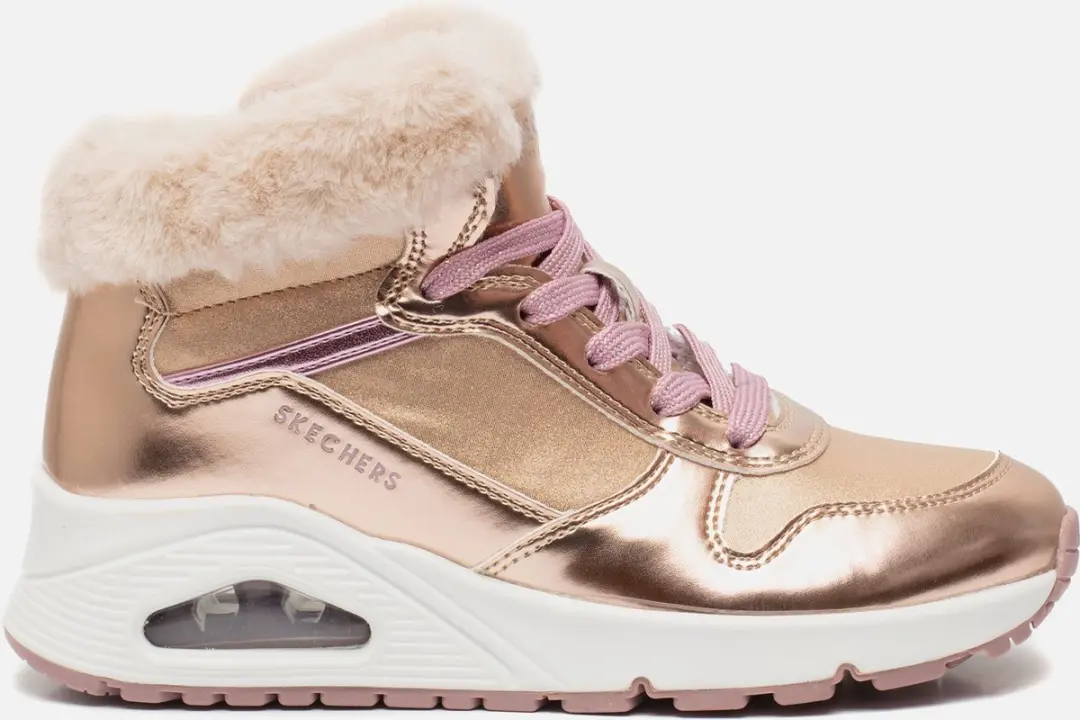 Skechers Uno sneakers rosegoud Textiel