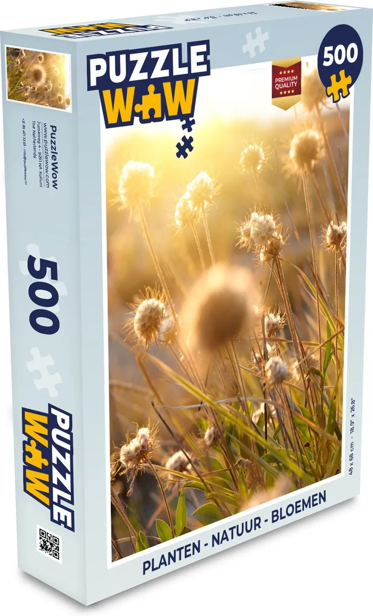 PuzzleWow Natuur Bloemen Horizon Legpuzzel 500 Stuks - Multicolor