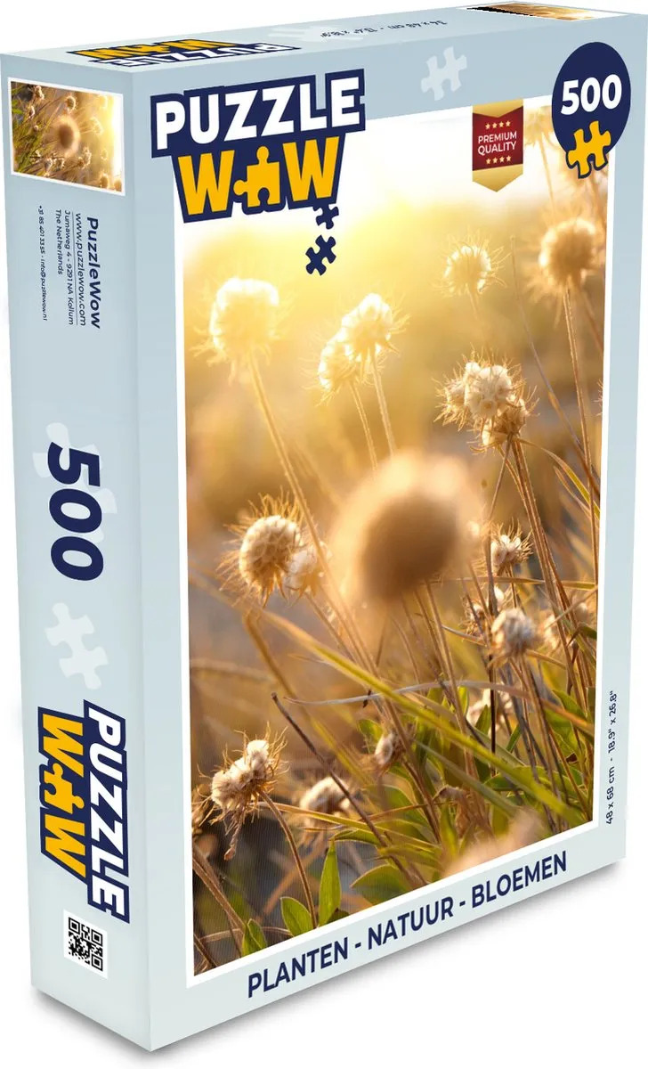 PuzzleWow Natuur Bloemen Horizon Legpuzzel 500 Stuks - Multicolor
