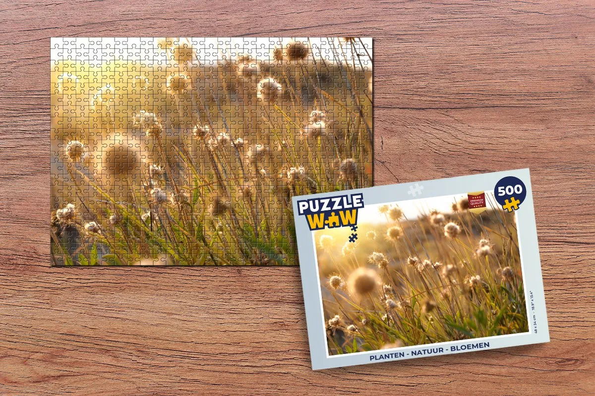 PuzzleWow Natuur Bloemen Horizon Legpuzzel 500 Stuks - Multicolor