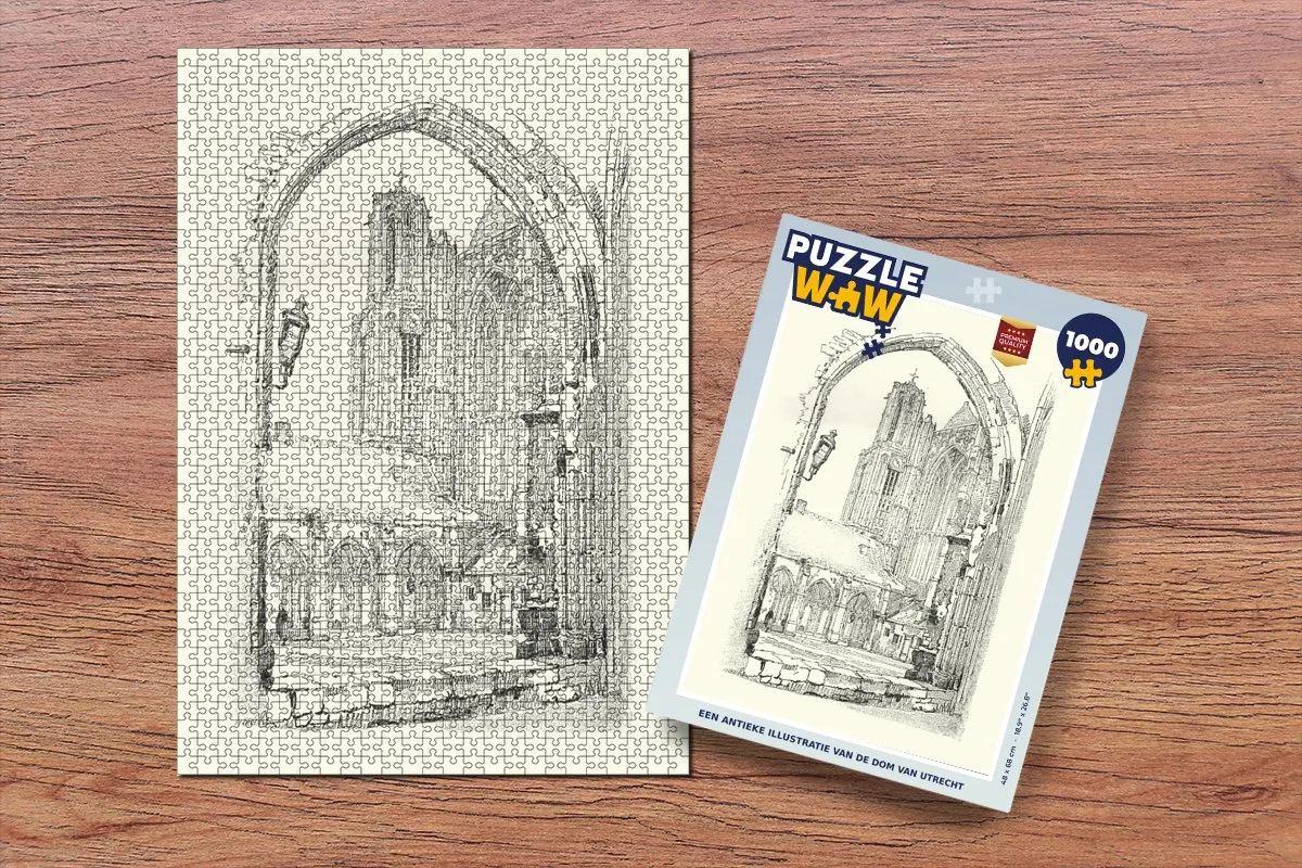 PuzzleWow Legpuzzel Antieke Dom Utrecht 1000 Stuks - Multicolor