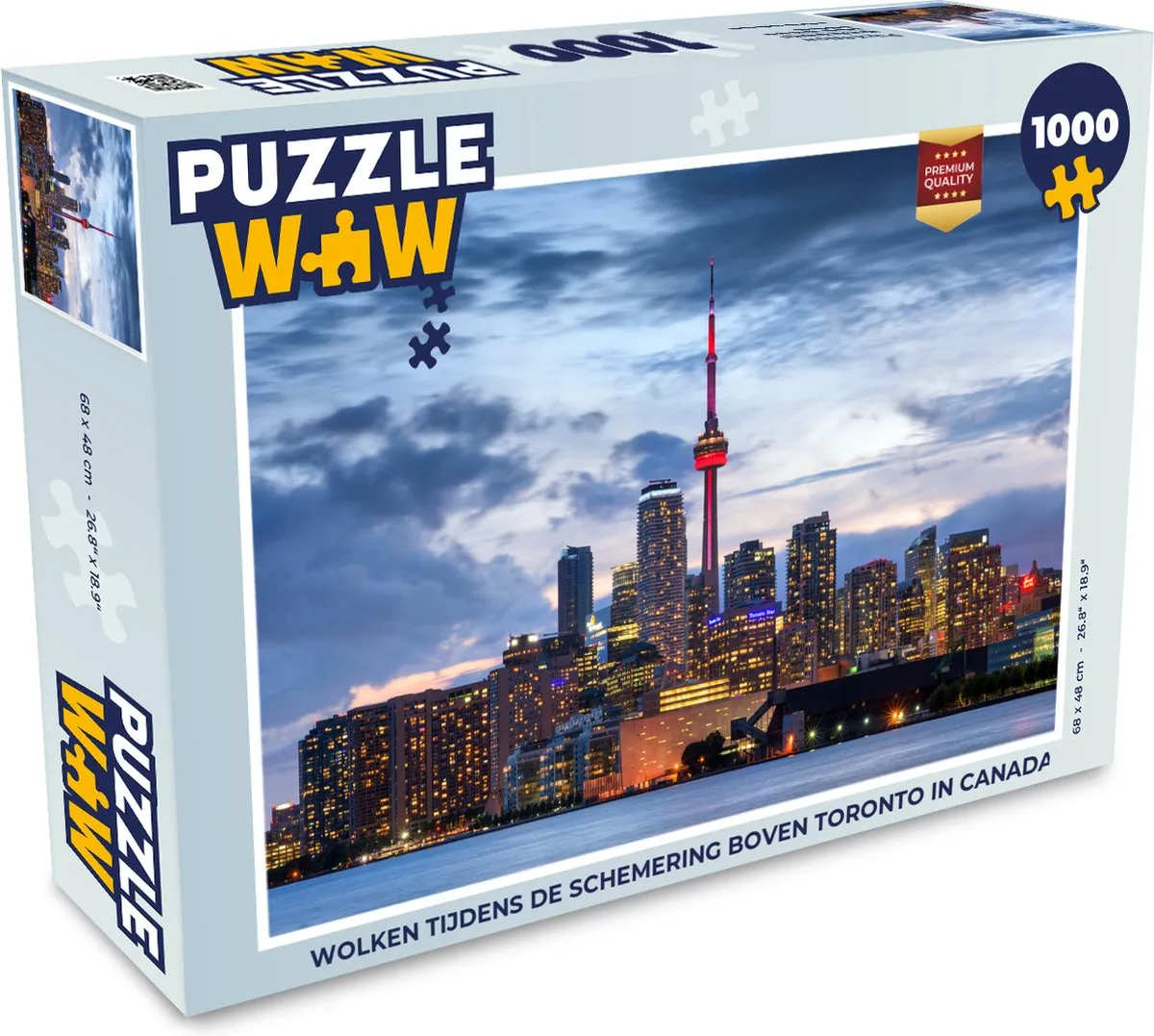 PuzzleWow Wolken Schemering Toronto Legpuzzel 1000 Stuks