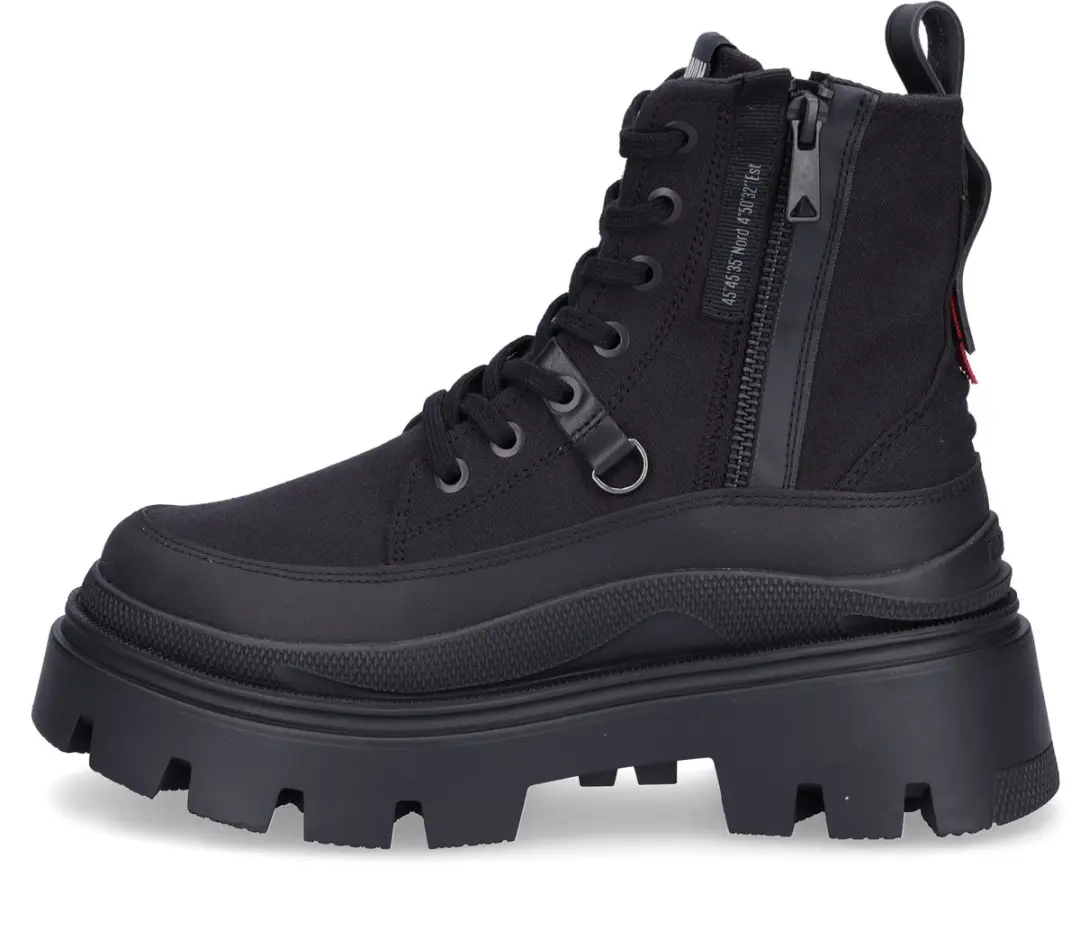 Palladium Pampa Hi Zip WL Leo Dameslaarzen - Zwart - afbeelding 3 van 6