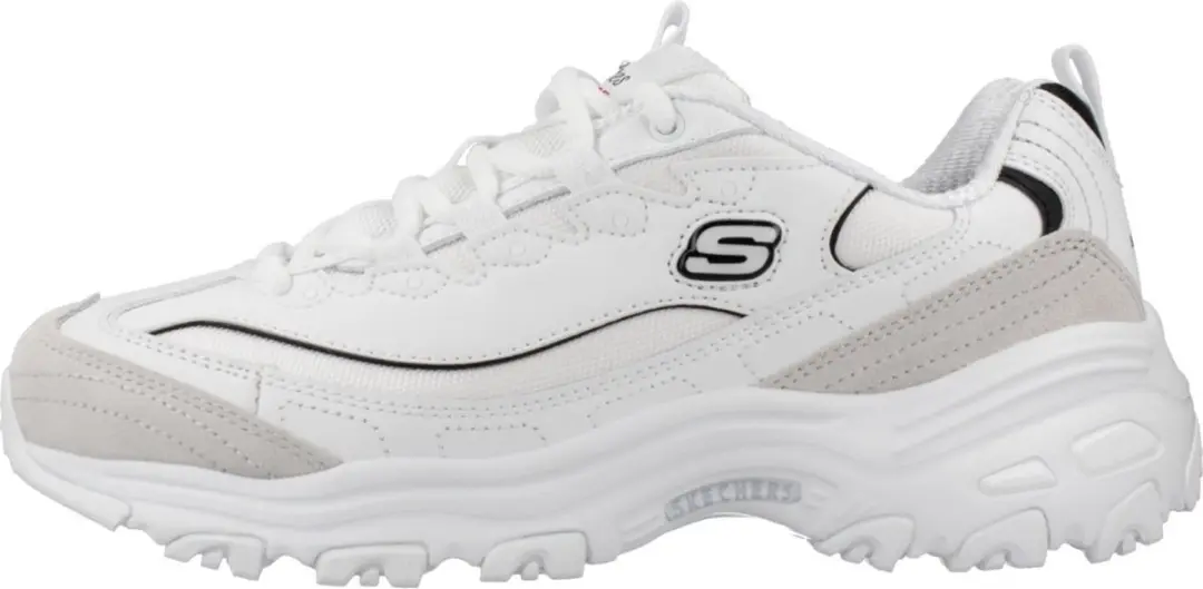 Skechers D'Lites New Heat Dames Sneakers - 41 - Wit/Zwart - afbeelding 2 van 6