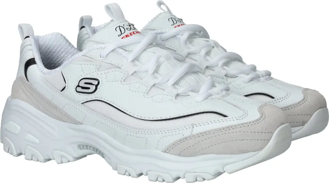 Skechers D'Lites New Heat Dames Sneakers - 41 - Wit/Zwart - afbeelding 4 van 6