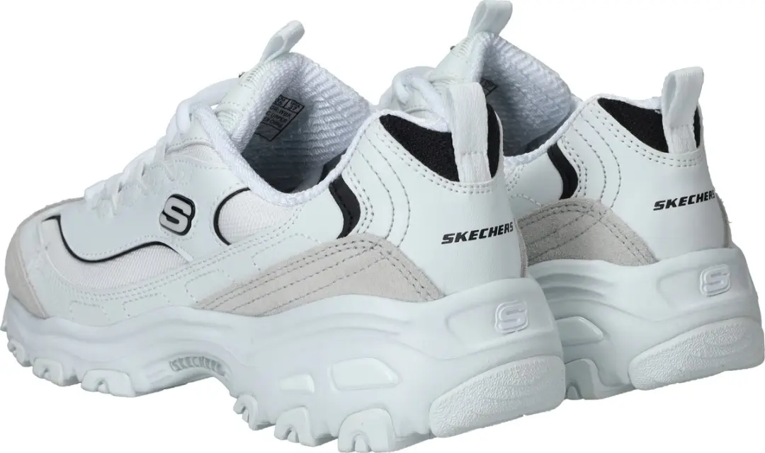 Skechers D'Lites New Heat Dames Sneakers - 41 - Wit/Zwart - afbeelding 6 van 6