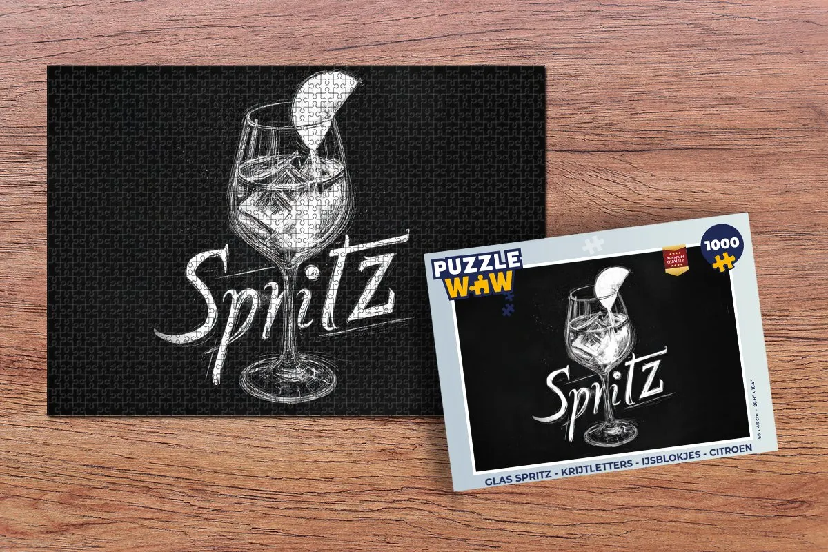 PuzzleWow Glas Spritz Legpuzzel 1000 Stuks