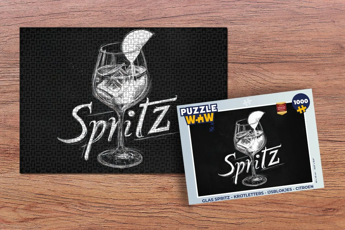 PuzzleWow Glas Spritz Legpuzzel 1000 Stuks