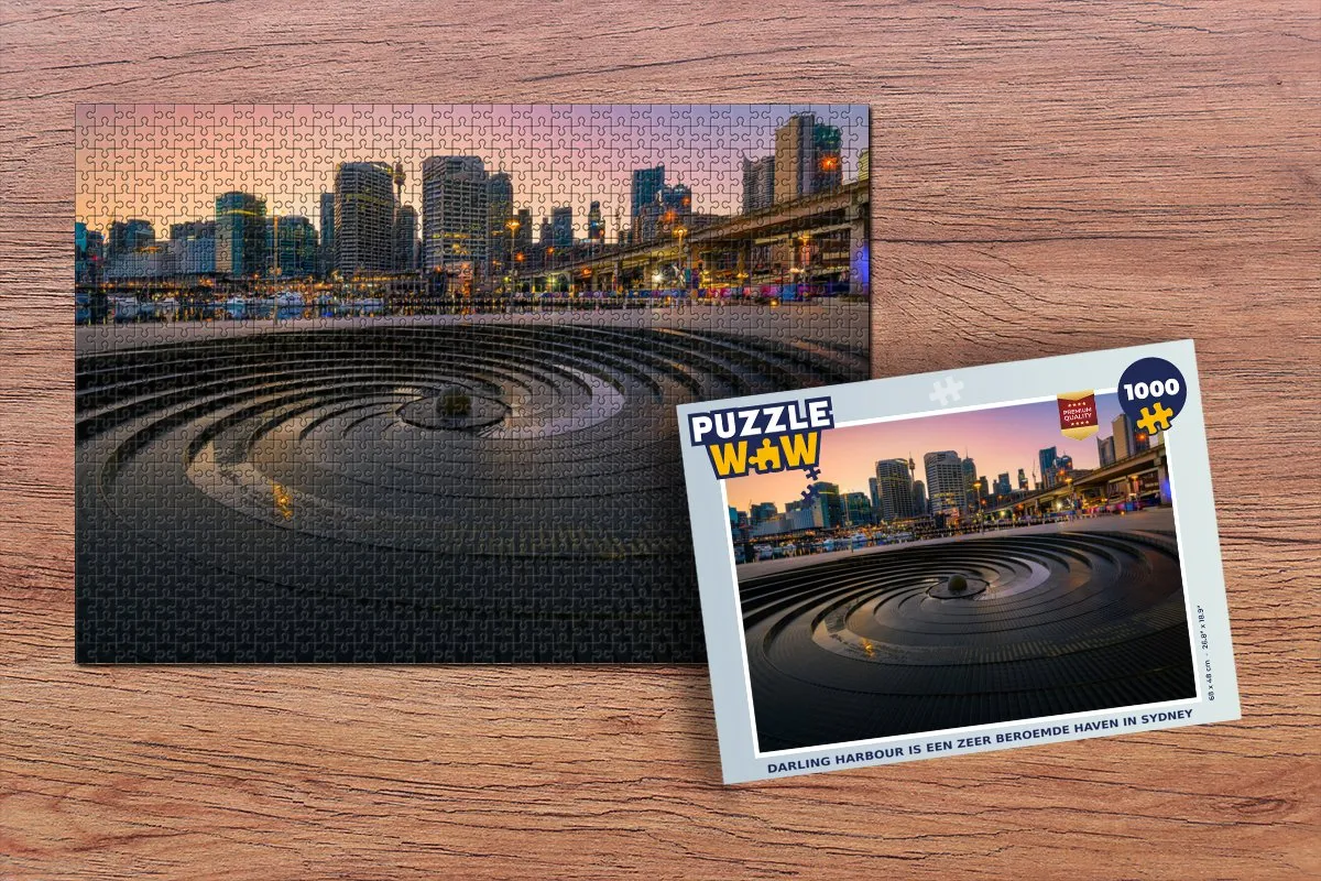 PuzzleWow Darling Harbour Legpuzzel 1000 Stuks - Multicolor