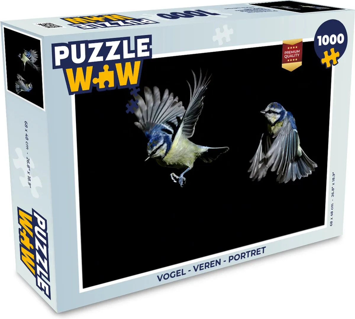 PuzzleWow Vogel Portret Legpuzzel 1000 Stuks - Multicolor