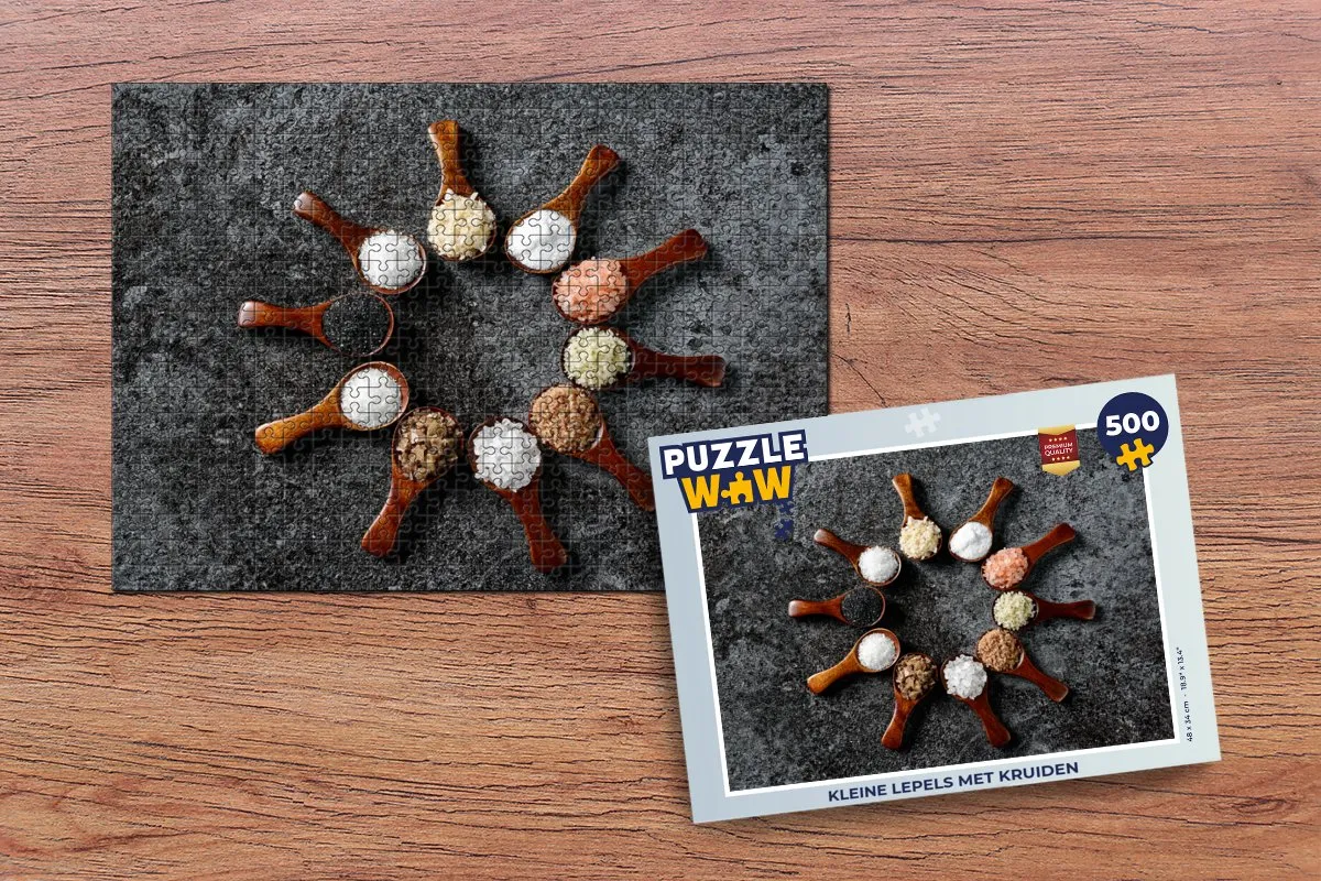PuzzleWow Kruiden & Specerijen Puzzel 500 Stuks - Multicolor