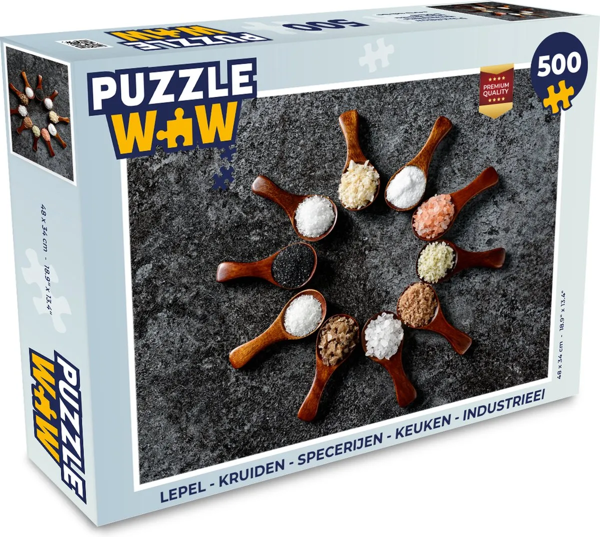 PuzzleWow Kruiden & Specerijen Puzzel 500 Stuks - Multicolor