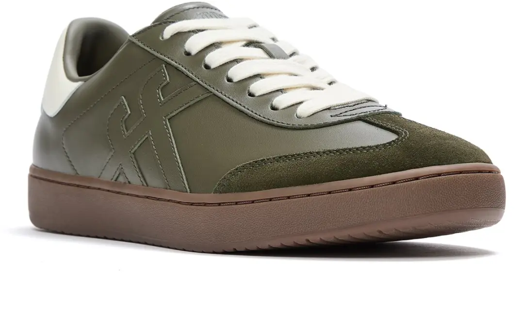 FitFlop The Dash FF Mens Suede Leather T-Toe Trainers OLIJFGROEN