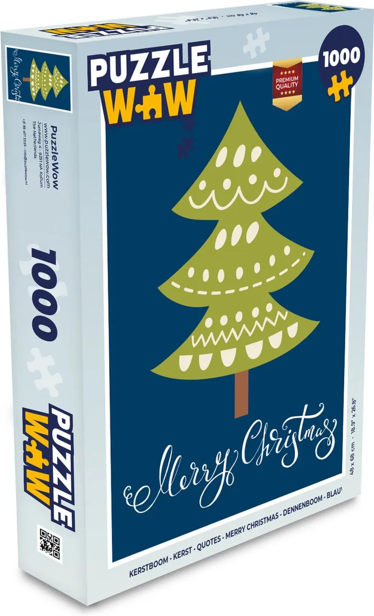 PuzzleWow Kerstboom Legpuzzel 1000 Stuks