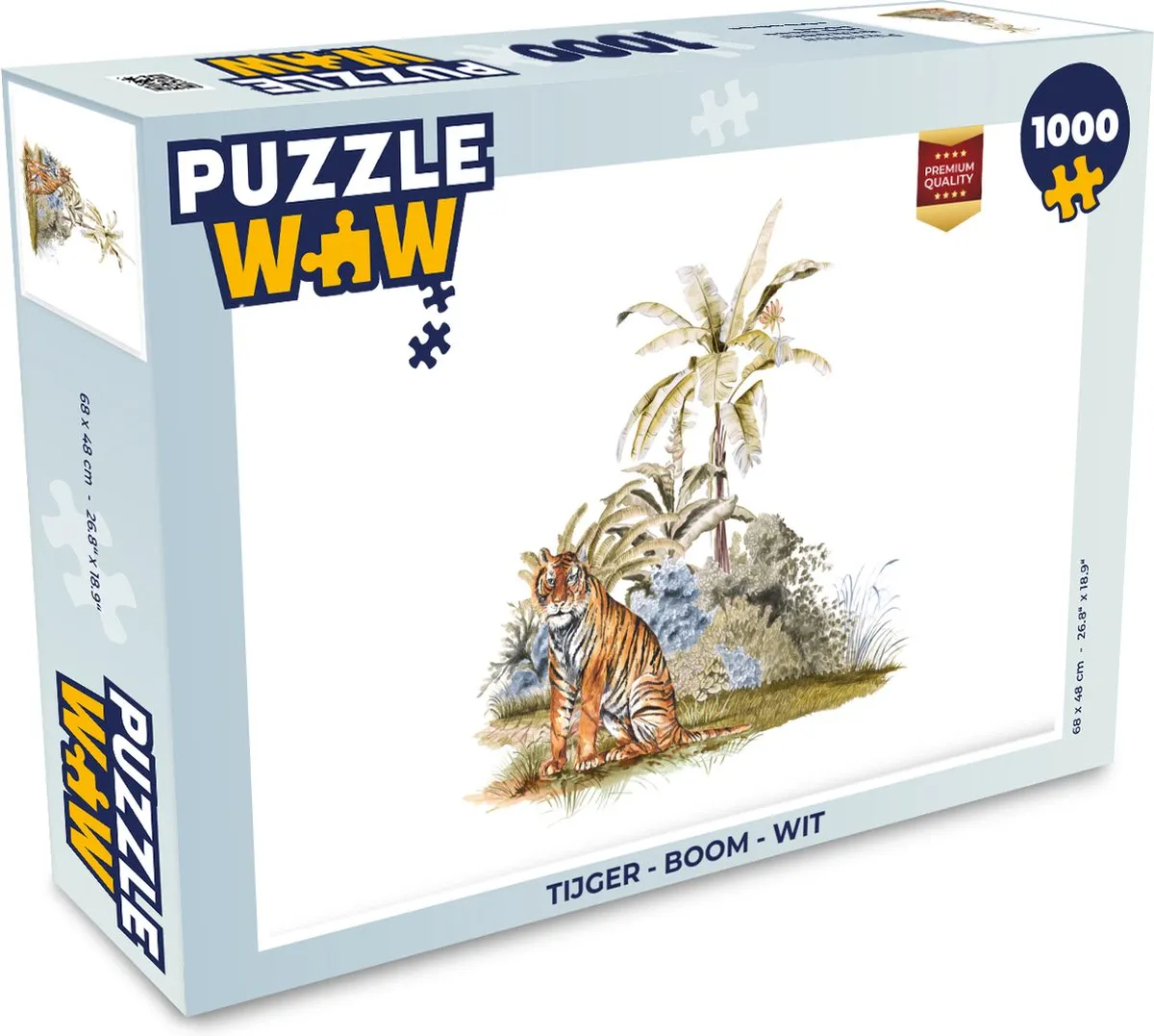 PuzzleWow Tijger Boom Legpuzzel 1000 Stuks - Multicolor