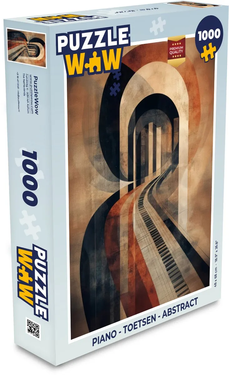 PuzzleWow Piano Toetsen Abstract Legpuzzel 1000 Stuks - MPN 8721414222032