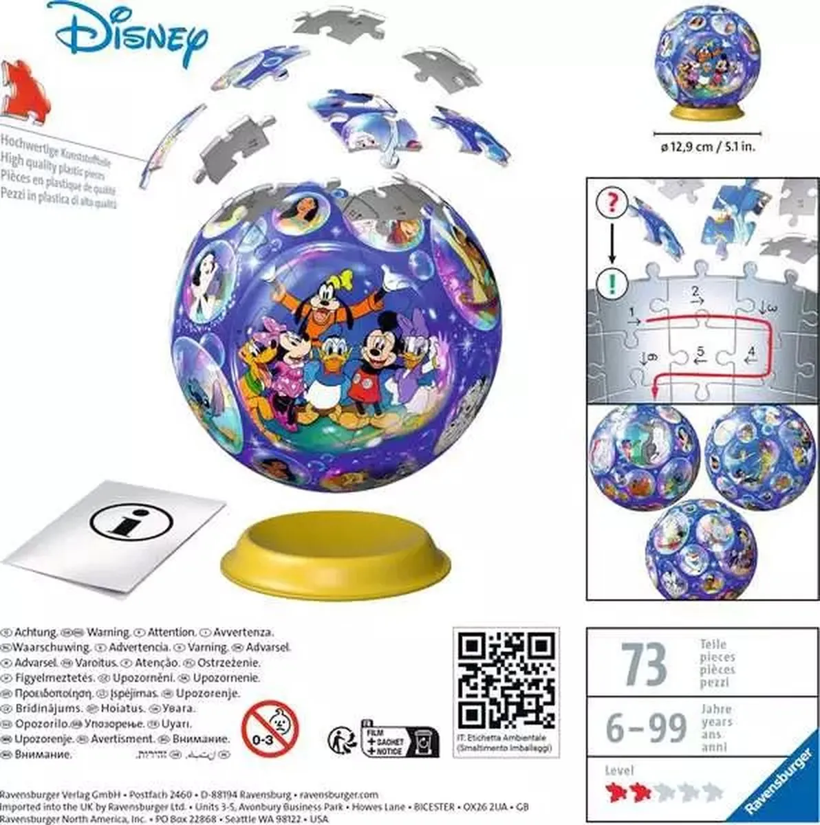 Ravensburger Disney Characters Puzzel 72 Stukjes - Multicolor