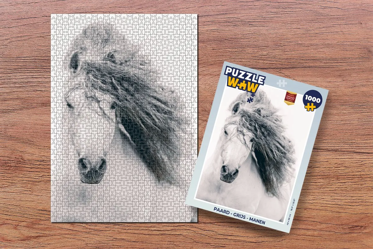 PuzzleWow Paard Legpuzzel 1000 Stuks - Multicolor