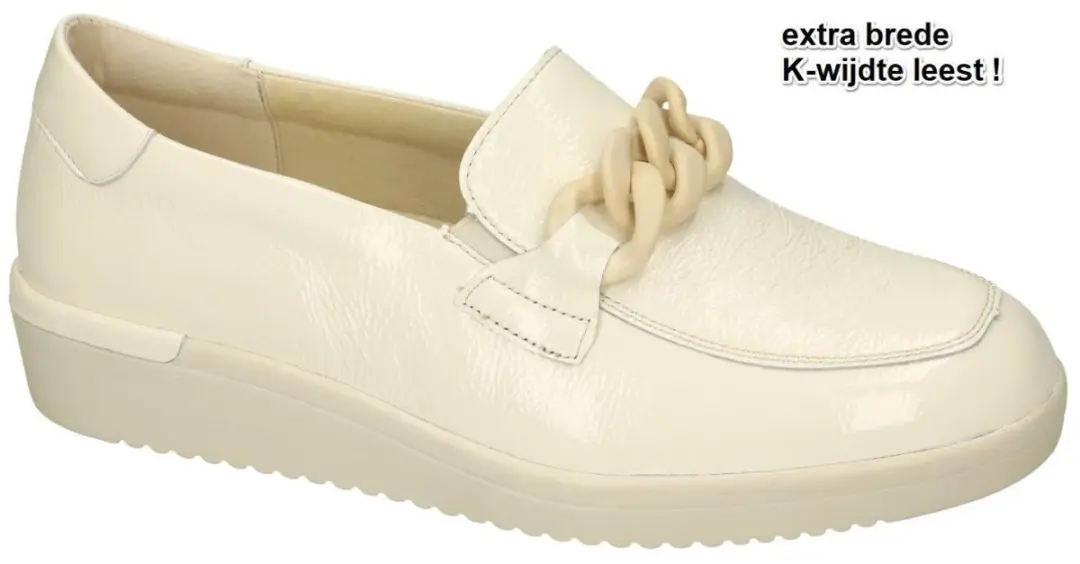 Solidus Dames Loafer Mocassins - Crème - Maat 40 - afbeelding 3 van 4