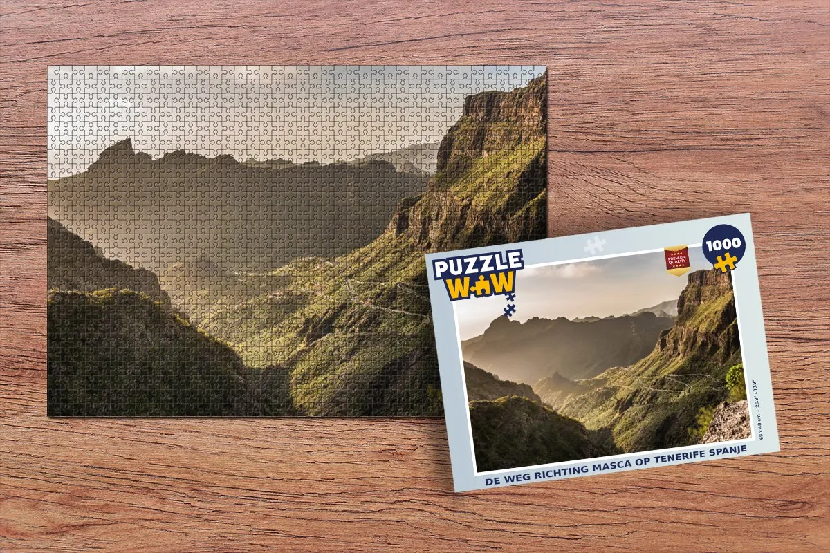 PuzzleWow Legpuzzel De weg richting Masca 1000 Stuks - Multicolor