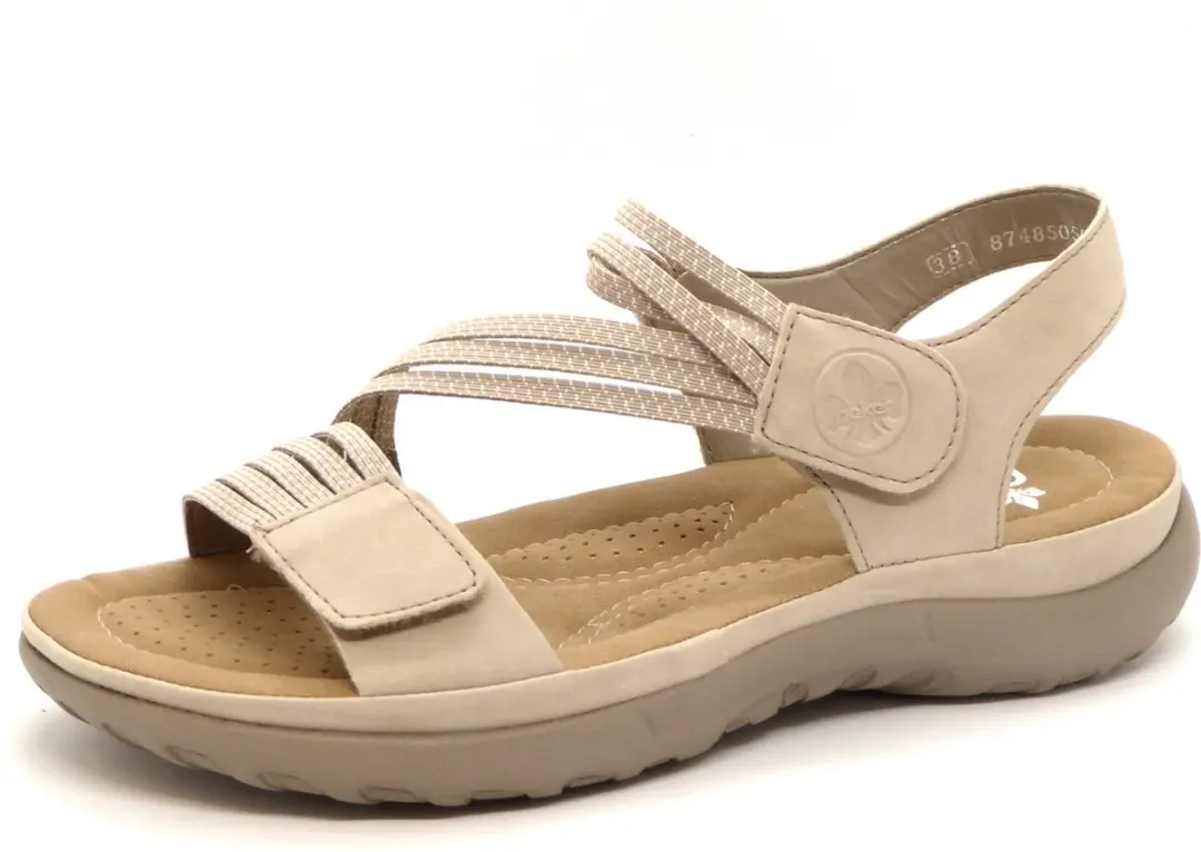 Rieker Sandalen Plat Sandalen Plat - beige - Maat 37 - afbeelding 4 van 6