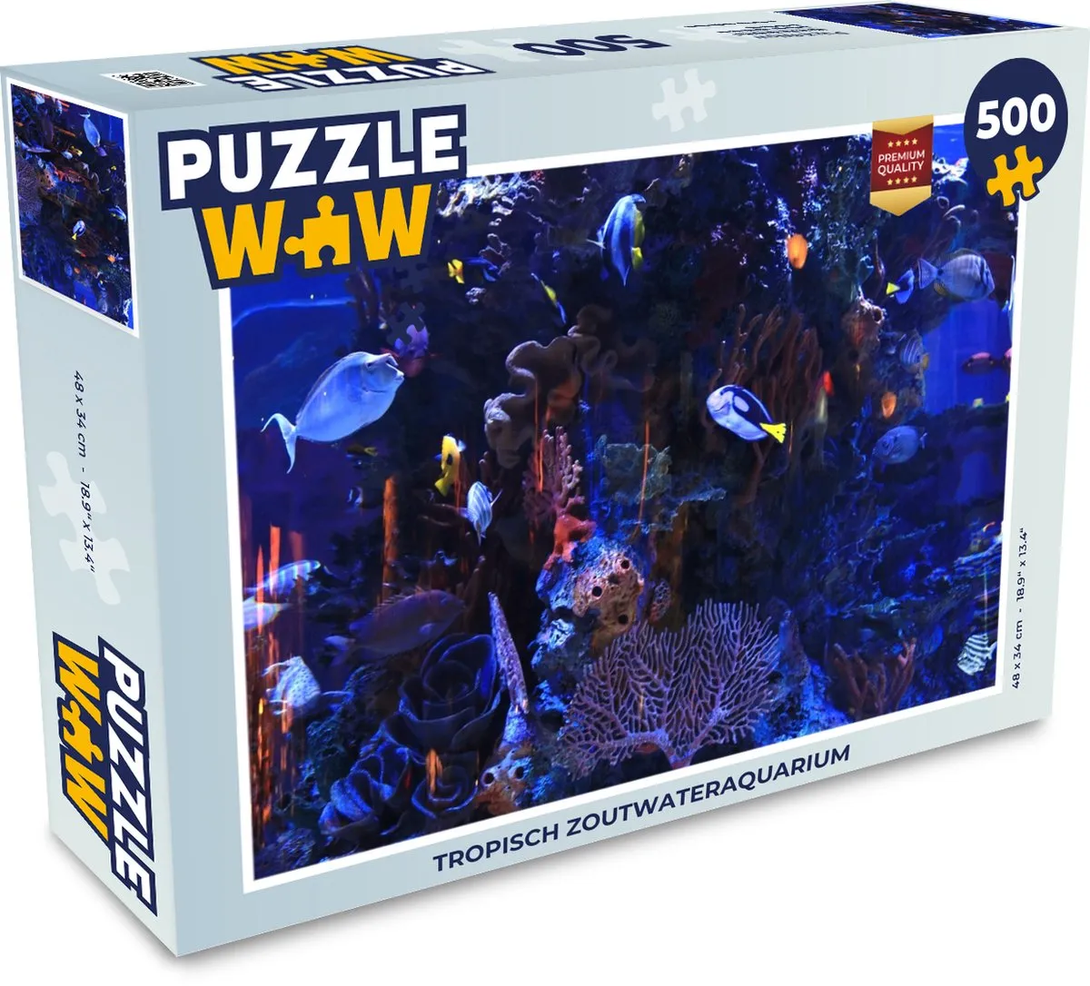 PuzzleWow Tropisch Zoutwateraquarium Legpuzzel 500 Stuks - Multicolor