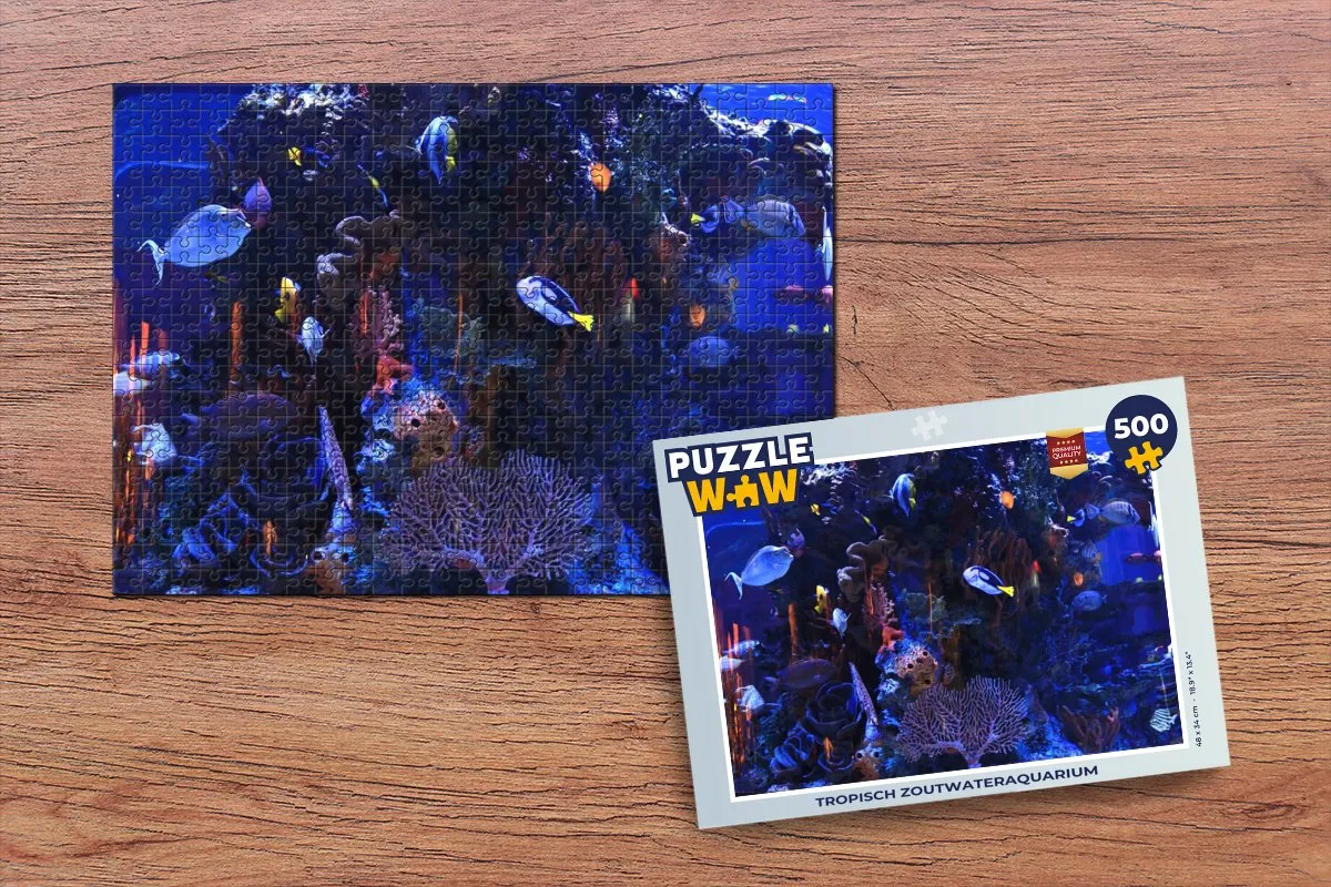 PuzzleWow Tropisch Zoutwateraquarium Legpuzzel 500 Stuks