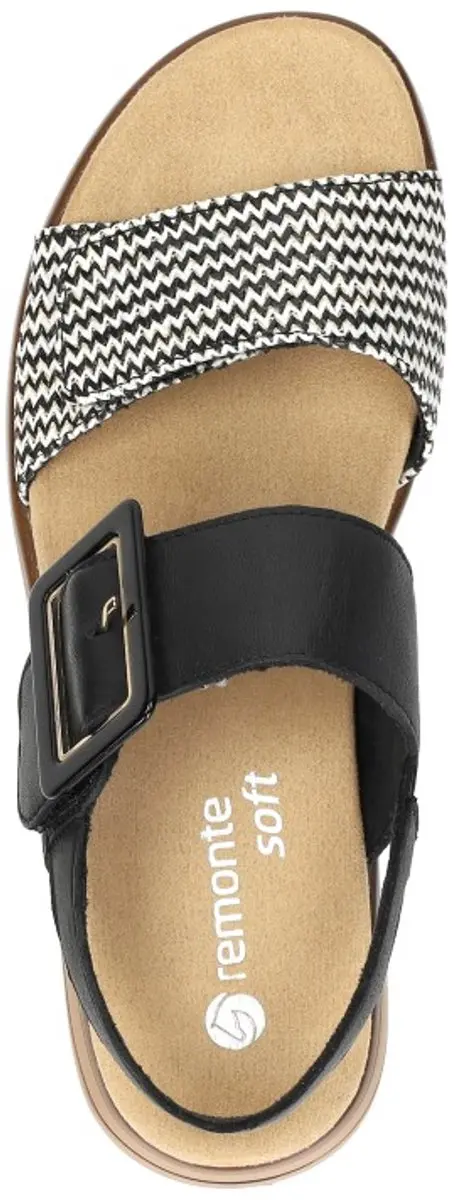 Remonte D1J53-02 Sandalen Dames - Zwart/Wit - 41