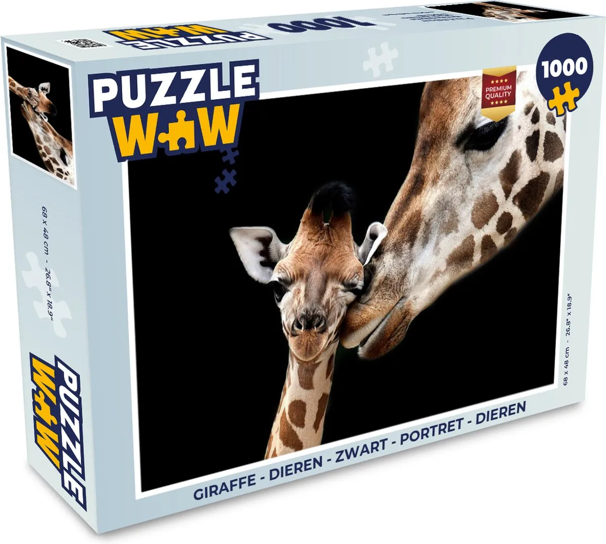 PuzzleWow Giraffe Legpuzzel 1000 Stuks