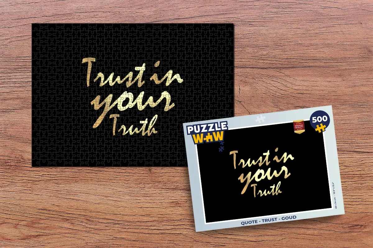 PuzzleWow Quote Trust Legpuzzel 500 Stuks - Multicolor
