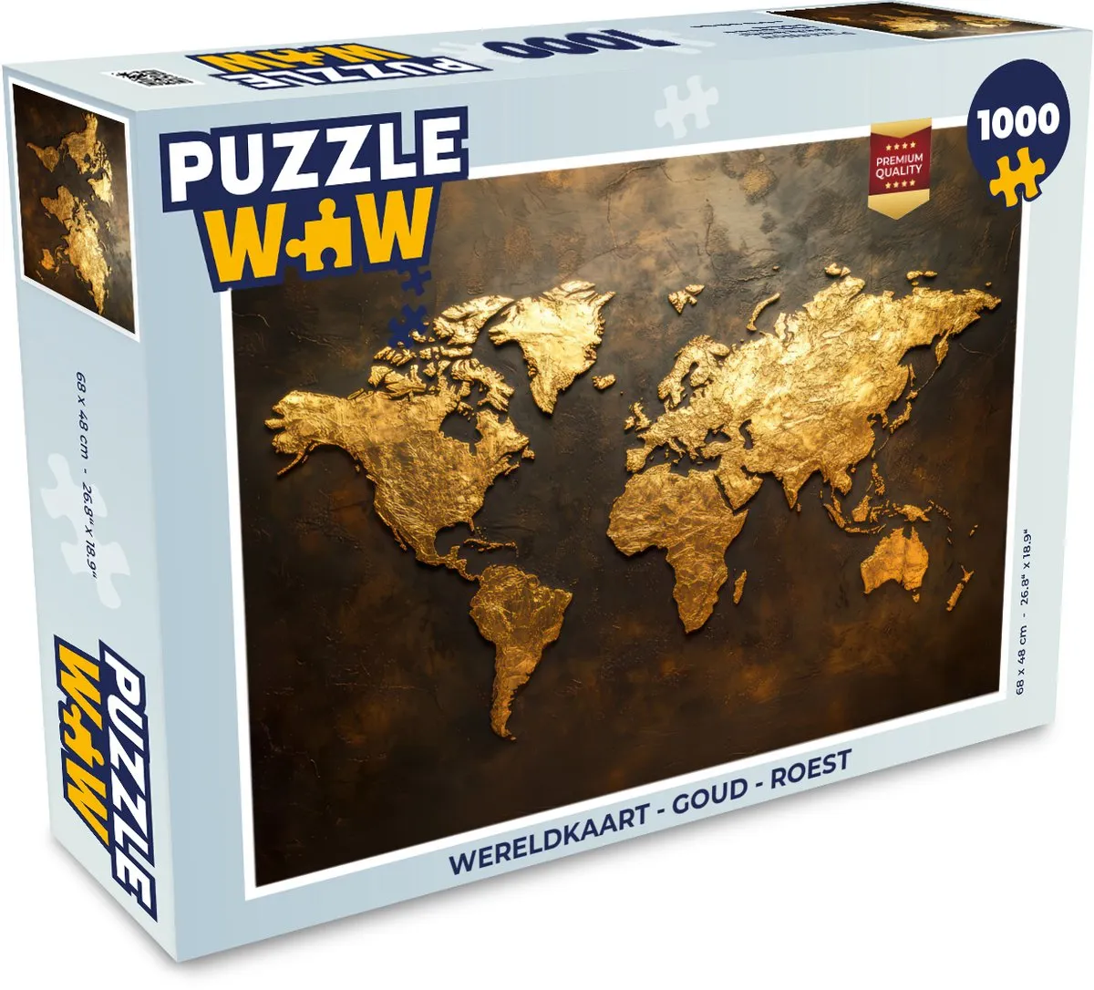 PuzzleWow Wereldkaart Legpuzzel 1000 Stuks