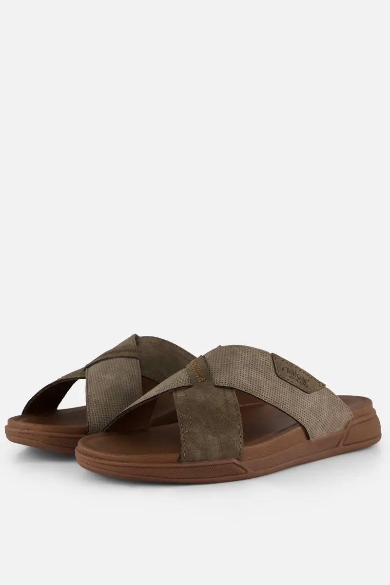 Rieker Slippers bruin Synthetisch