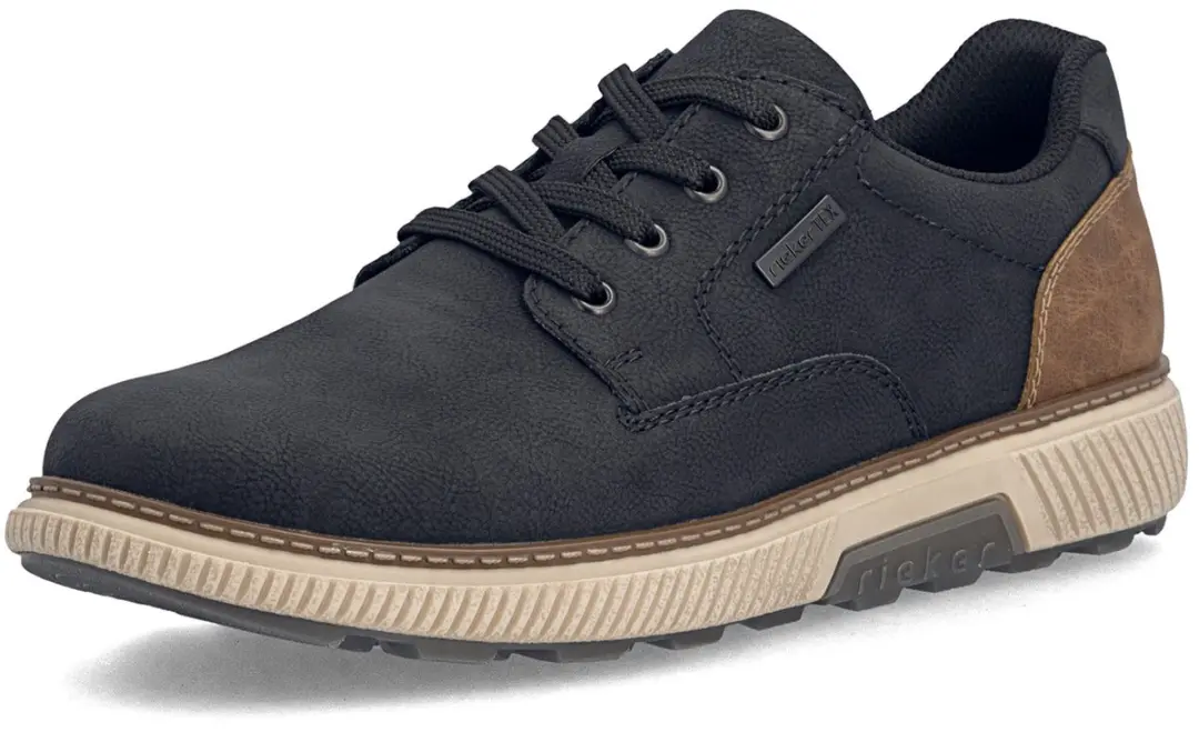 Rieker Heren Sneaker Low RiekerTEX Extrawijd H B3317-00 zwart Blue