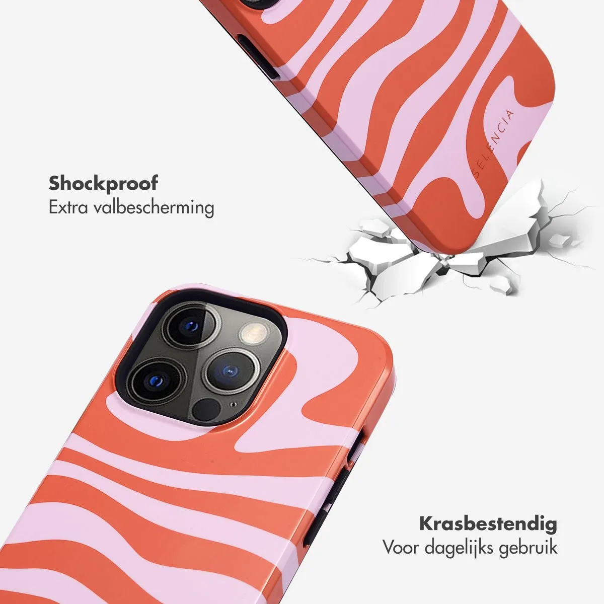 Selencia Hoesje iPhone 13 Pro Dream Swirl Pink